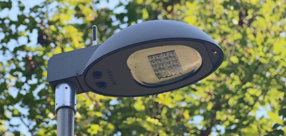 Intelligtente Straßenbeleuchtungskonzepte können Energie sparen und parallel dem Bedarf der Bürgerinnnen und Bürger gerecht werden. Unser Foto zeigt einen umgerüsteten Leuchtkopf der Stadtwerke Tübingen.