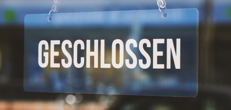 "Geschlossen" Schild
