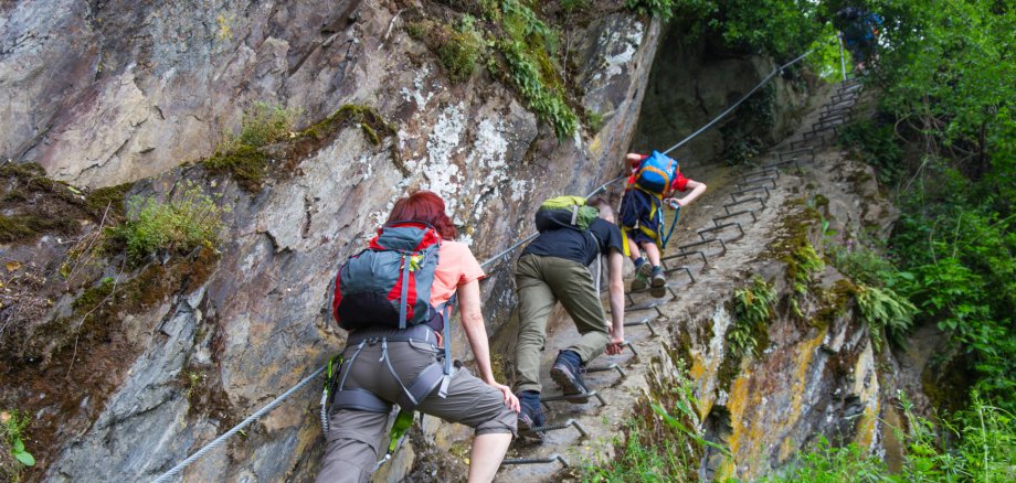 Der Mittelrhein-Klettersteig ist aktuell wegen Reparaturarbeiten gesperrt.