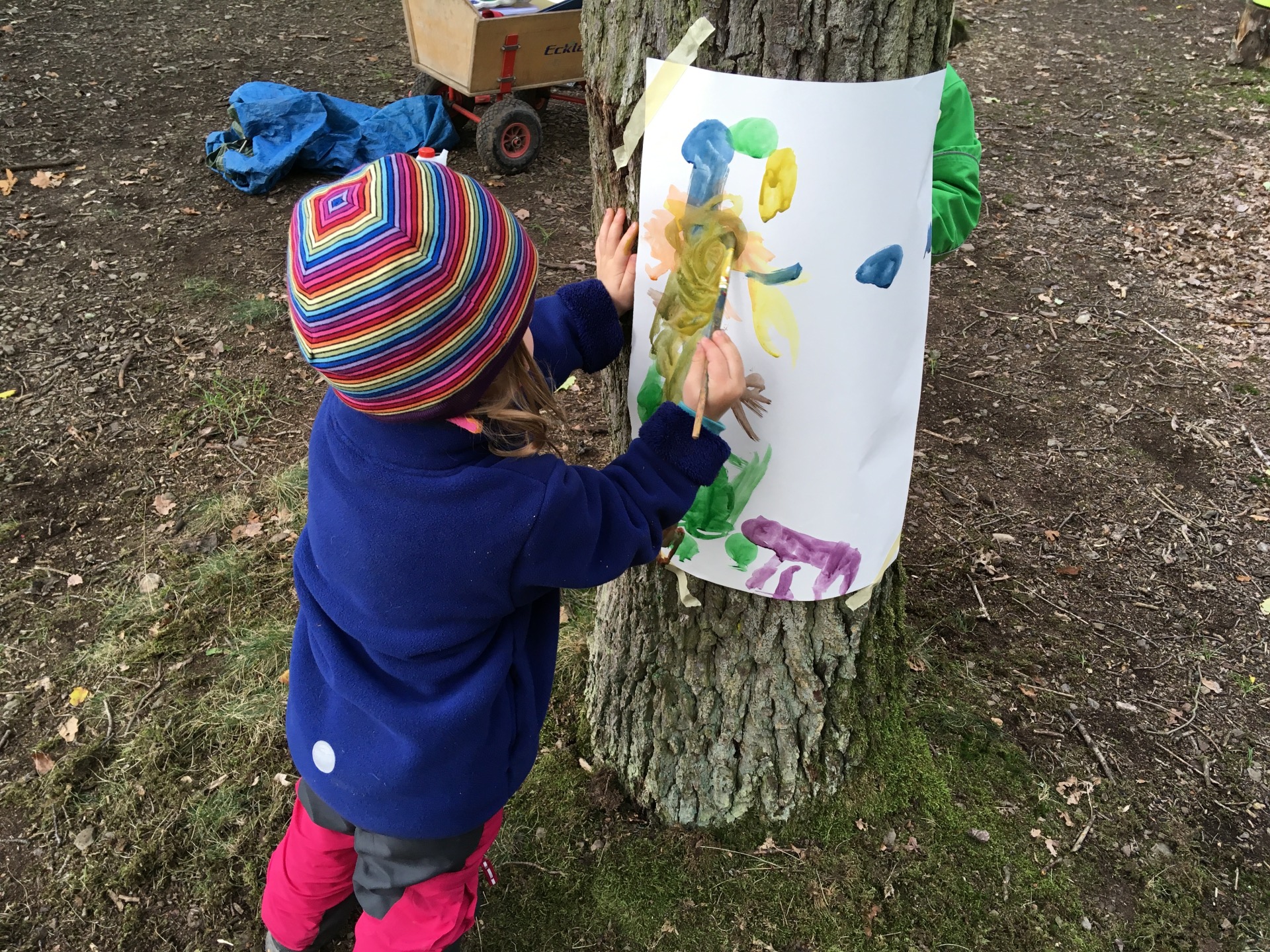 Ein großer Teil der pädagogischen Arbeit der Kita Winkelholzbande findet in der freien Natur statt.