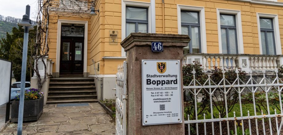 Eingang der Stadtverwaltung Boppard.