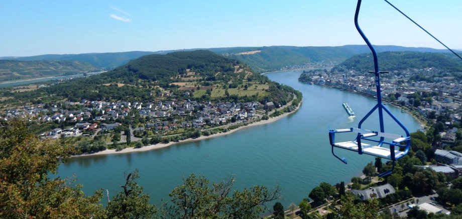 Das Foto zeigt die Bopparder Sesselbahn.