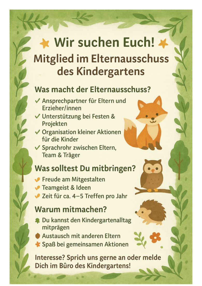Werbeflyer für Elternvertreter