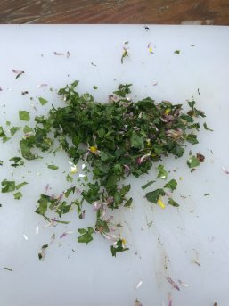 Kleingeschnittene Kräuter