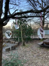 aufgehangene Papierteller Bilder