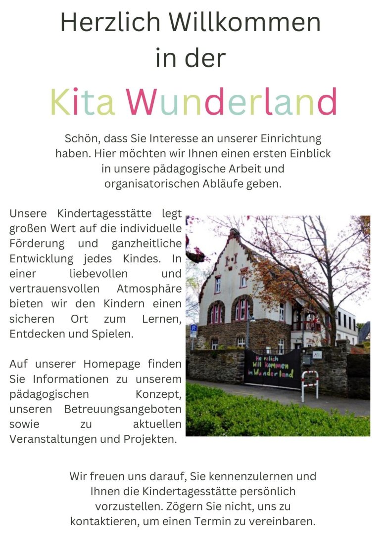 Foto Willkommenstext