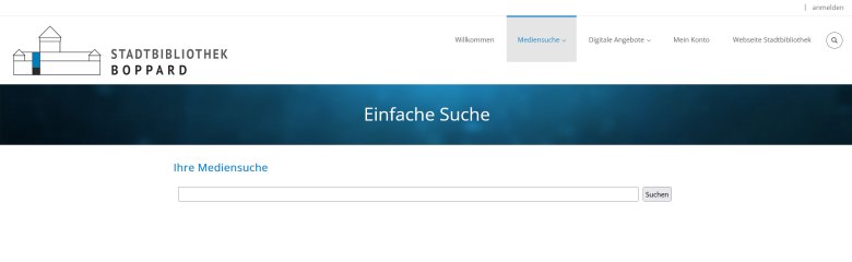 Stadtbibliothek Onlinesuche
