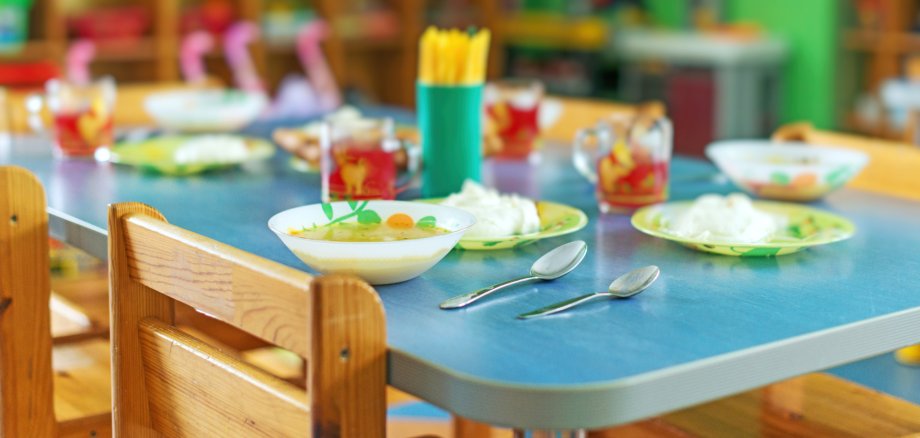 Essenzeit im Kindergarten.
