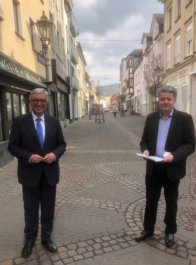 Innenminister Roger Lewentz und Bürgermeister Dr. Walter Bersch