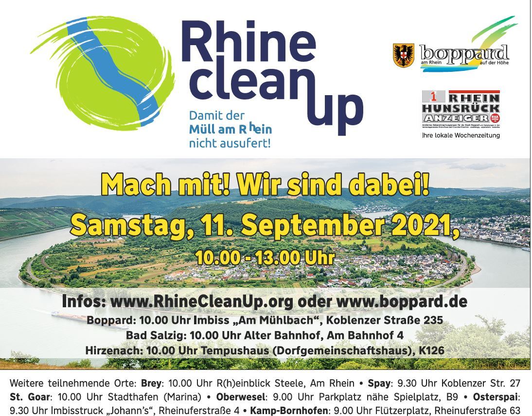 Das Plakat zum Rhein-Cleanup.