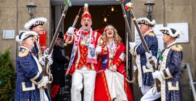Das Bopparder Prinzenpaar beim Ausmarsch.