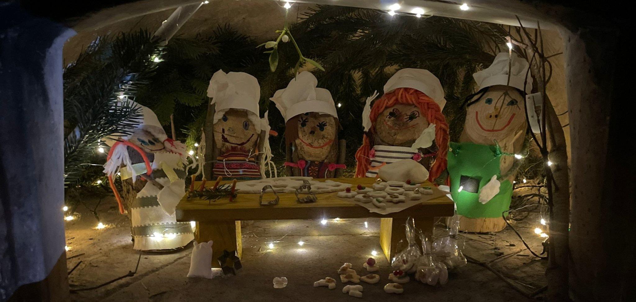 Hinter dem zehnten Adventfensterchen, der Ofenklappe, versteckte sich die Weihnachtsbäckerei. 