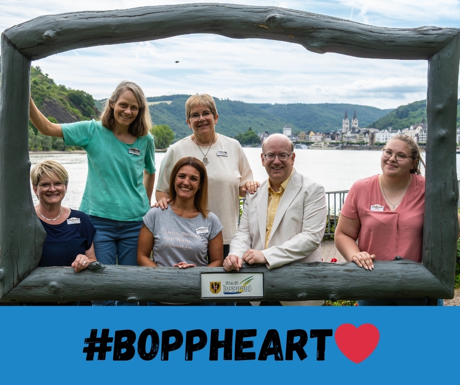 Das Team der Tourist Information Boppard freut sich auf die schönsten Eindrücke aus Boppard unter dem Hashtag #BoppHeart. 