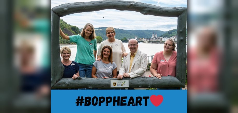Das Team der Tourist Information Boppard freut sich auf die schönsten Eindrücke aus Boppard unter dem Hashtag #BoppHeart. 