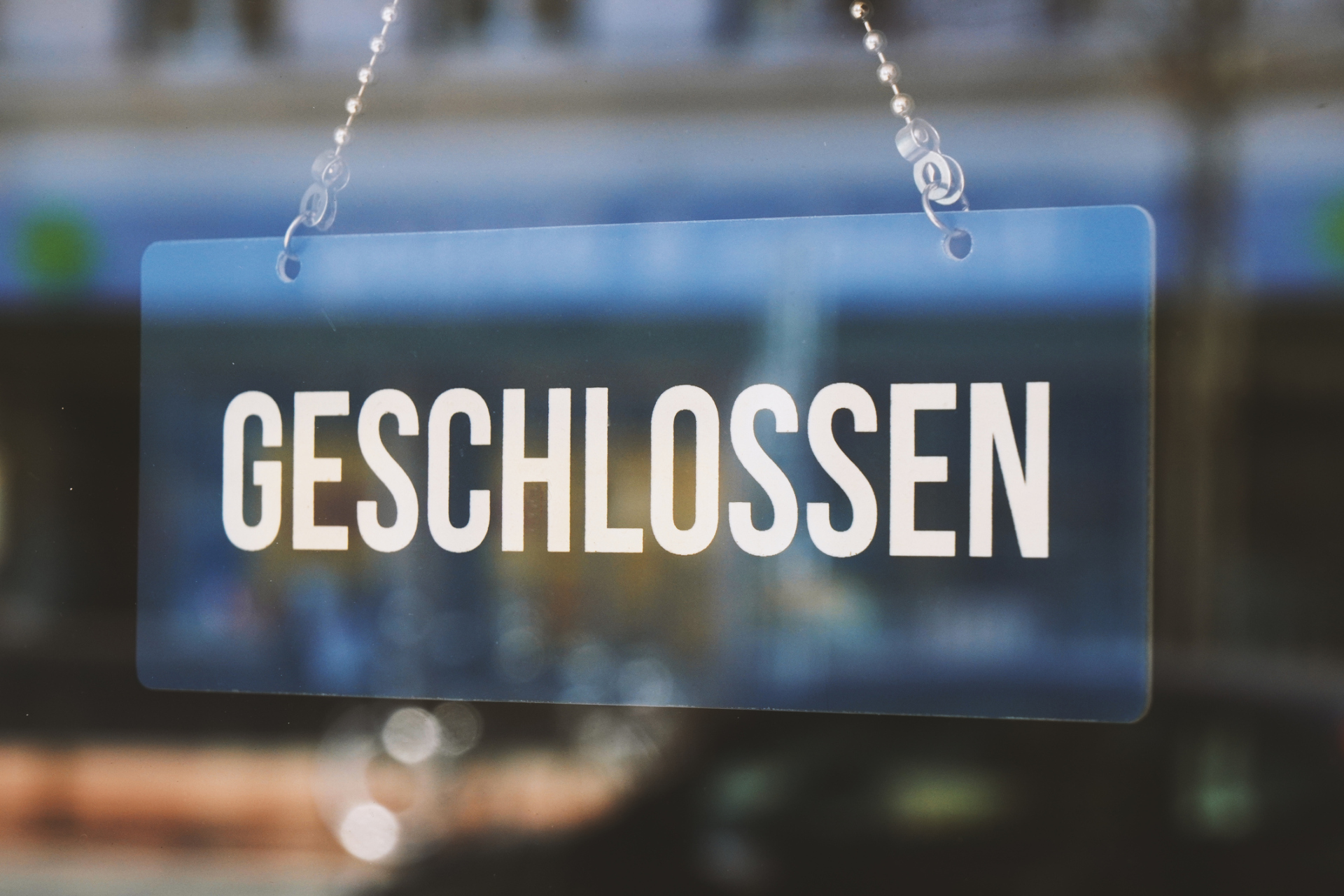 "Geschlossen" Schild
