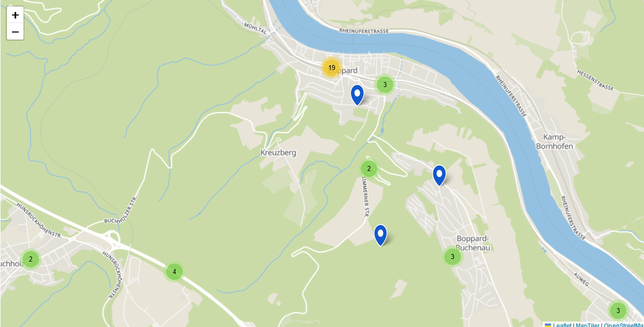 Screenshot von Boppard in Maps