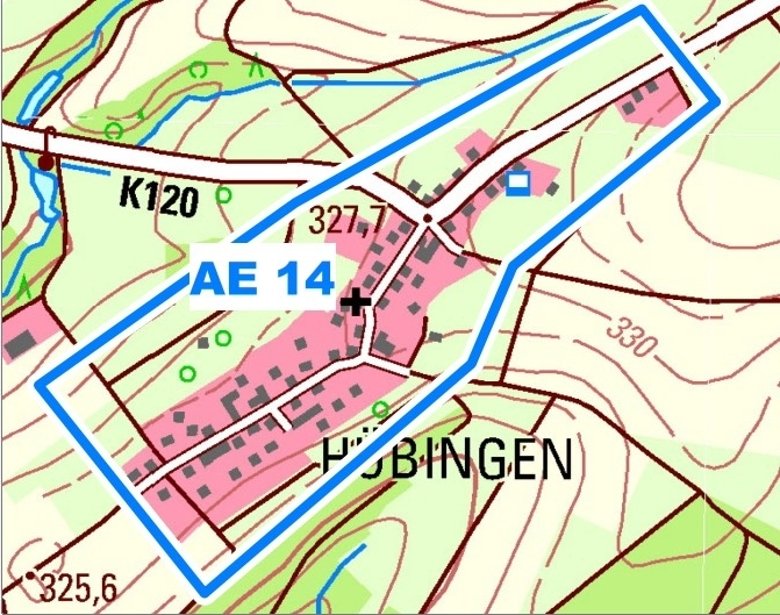 Abrechnungseinheit 14 / Ortsbezirk Oppenhausen, Ortsteil Hübingen Abrechnungseinheit 14 / Ortsbezirk Oppenhausen, Ortsteil Hübingen