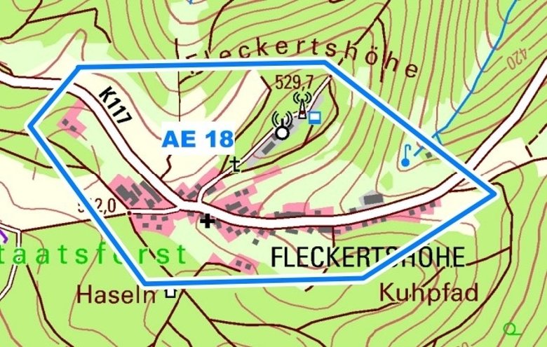 Abrechnungseinheit 18 / Ortsbezirk Weiler, Ortsteil Fleckertshöhe Abrechnungseinheit 18 / Ortsbezirk Weiler, Ortsteil Fleckertshöhe