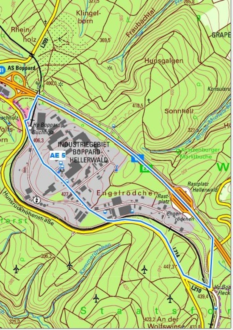 Abrechnungseinheit 5 / Ortsbezirk Boppard, Industriegebiet "Hellerwald" Abrechnungseinheit 5 / Ortsbezirk Boppard, Industriegebiet "Hellerwald"