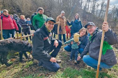 Pflanzaktion im Jahr 2023 im Bopprder Hochzeitswald.