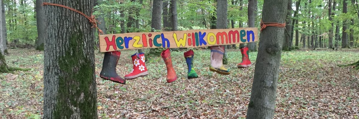 Begrüßungsschild