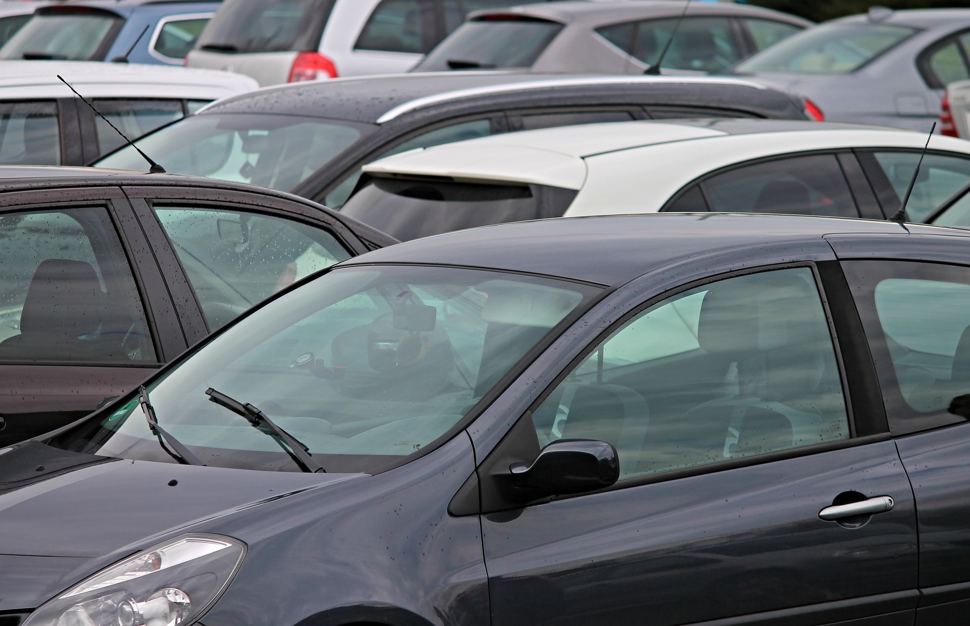 Das Foto zeigt parkende Autos.