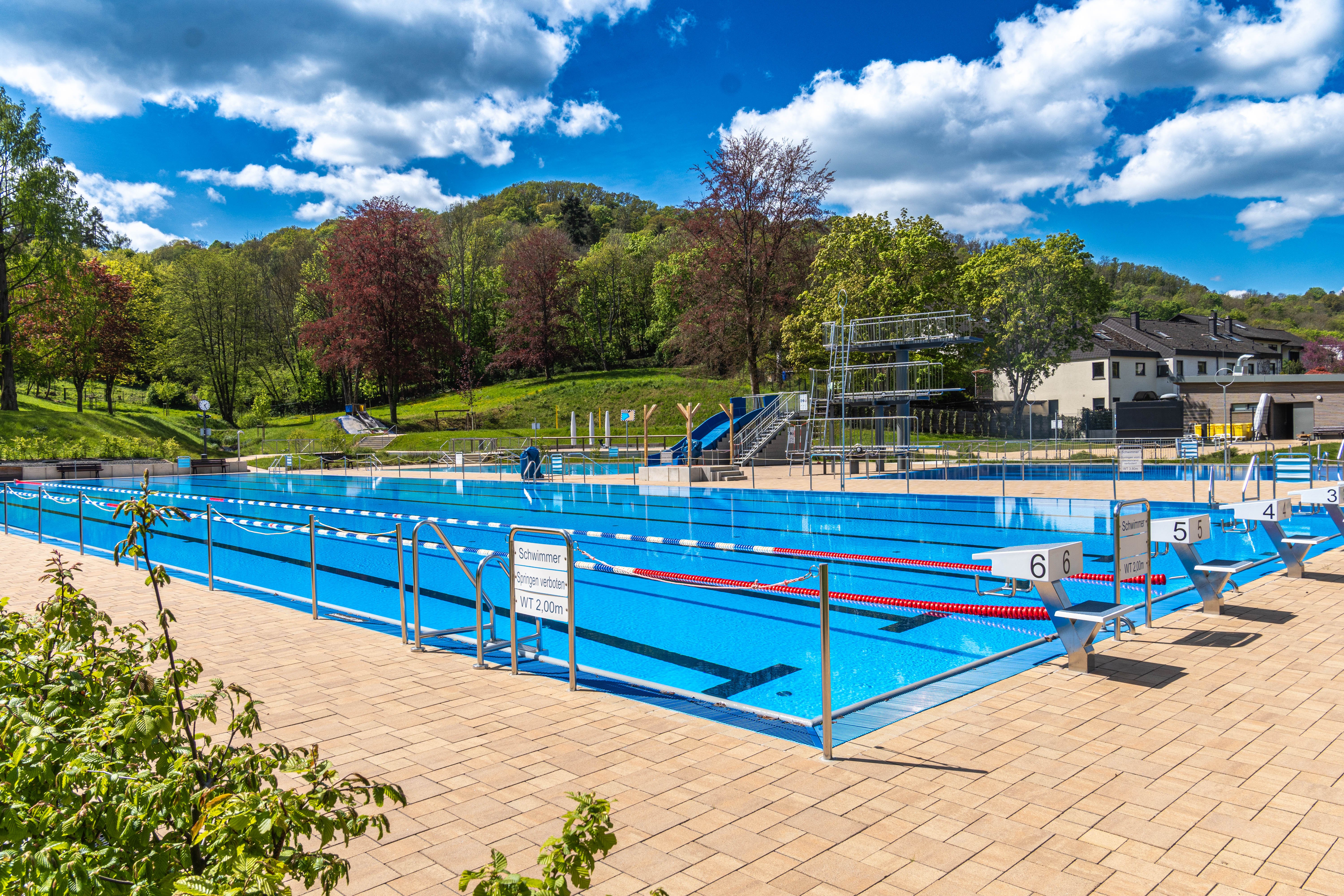 Das Thermalfreibad in Boppard.