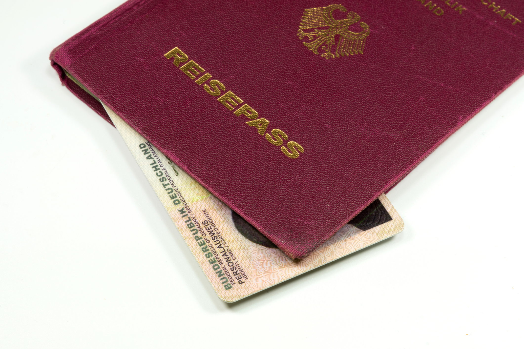 Passport identity card Reisepass und Personalausweis